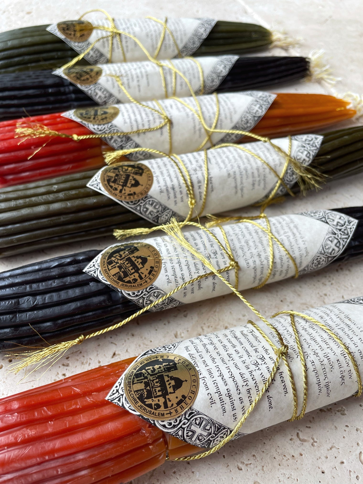 Jerusalem Candles - Dark Olive