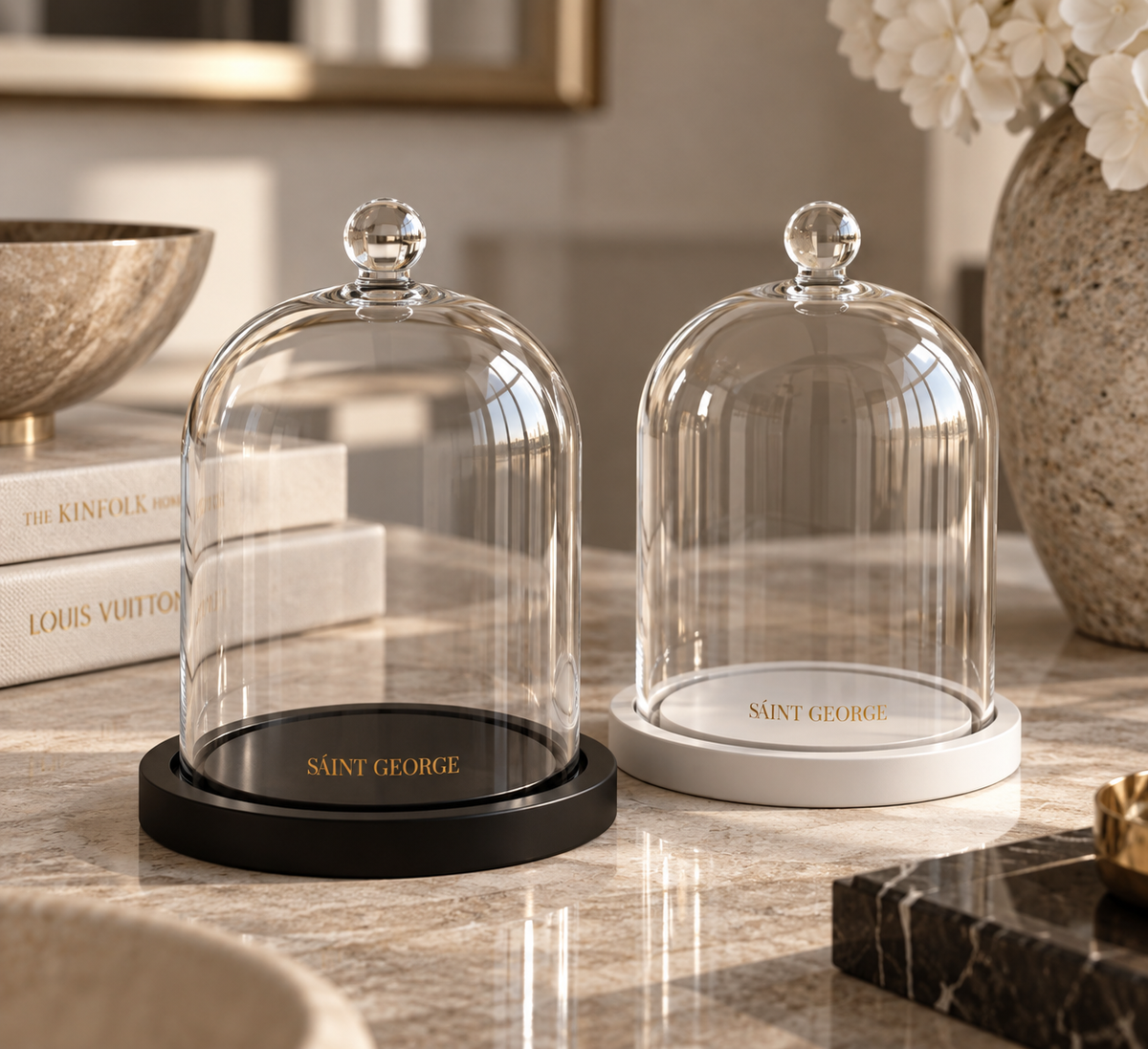 GLASS DOME - WHITE